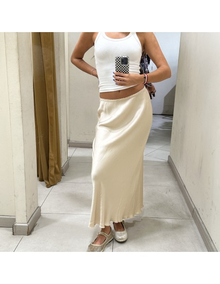 FALDA MIDI SATEN