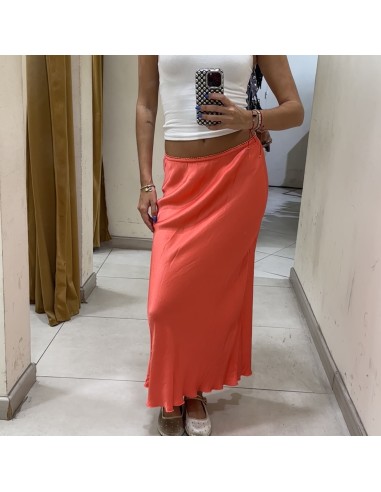 FALDA MIDI SATEN