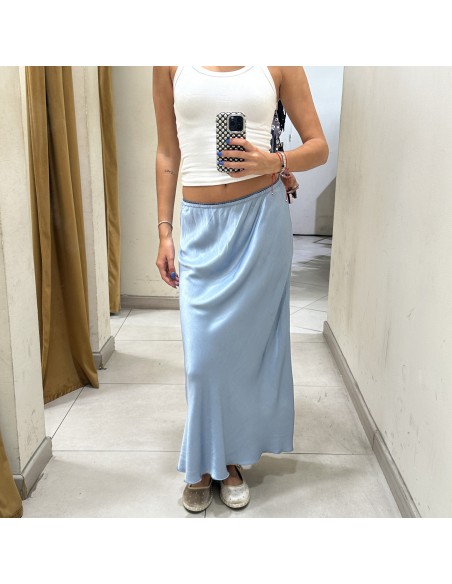 FALDA MIDI SATEN