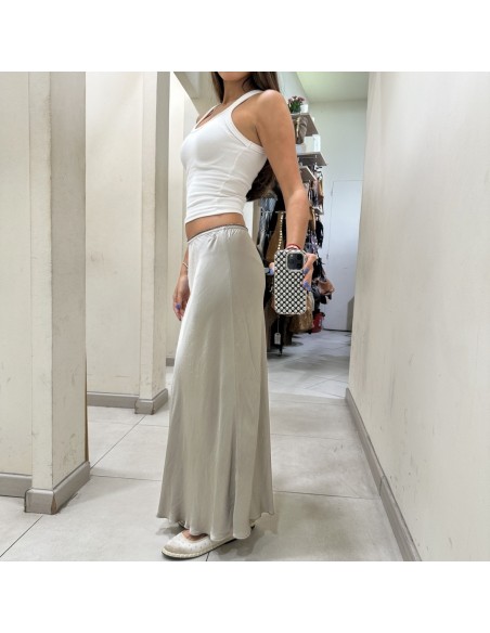 FALDA MIDI SATEN